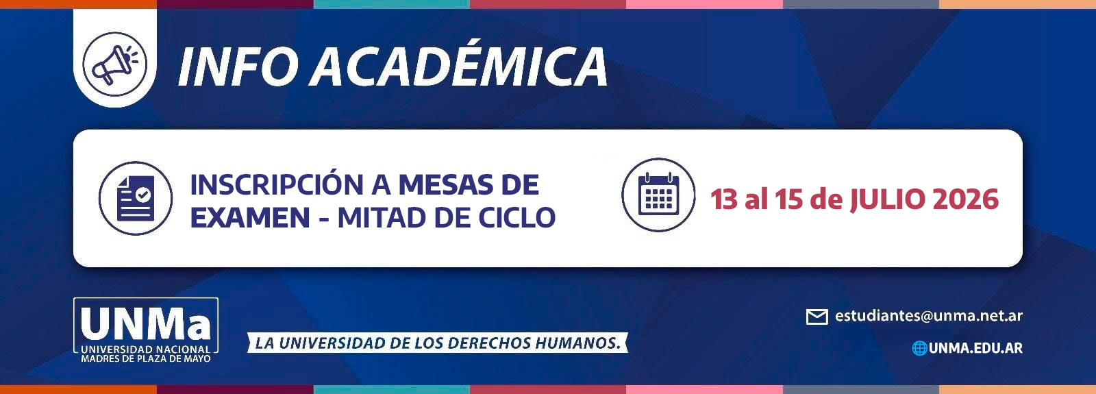 Mesas examen mitad de ciclo 2026